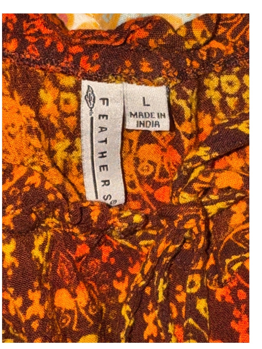 feathers Multi Color Off-Shoulder Crop Top - Picture 4 of 4